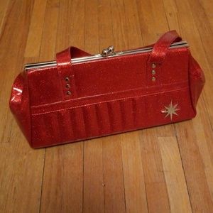 Luxedeville red sparkle purse